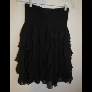 Black Formal Layered Skirt